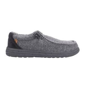 NEW LAMO men's samuel textile deck shoes in grey wool